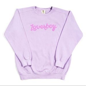 Loverboy Crew sweater Lavender Size M Medium